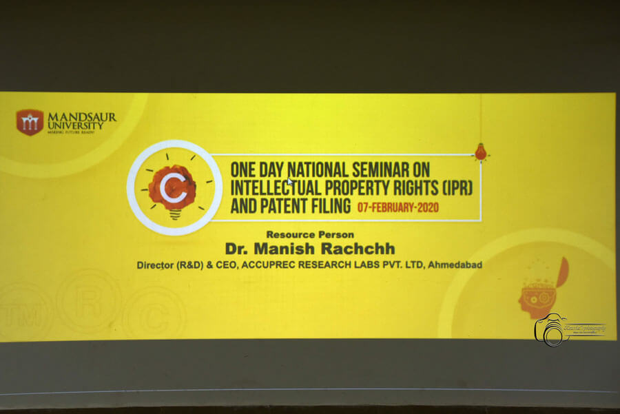 National Seminar on Intellectual Property Rights(IPR) and Patent Filing