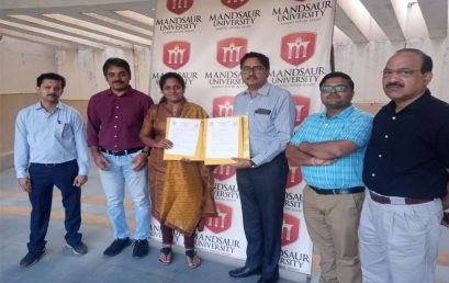 Mandsaur University signed a MOU with Sanra Organics Pvt. Ltd.