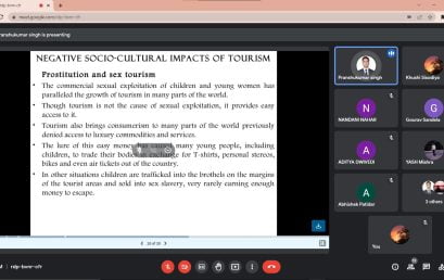 Webinar on 3 R’s of tourism Reduce, Reuse, Respect for Sustainable Tourism