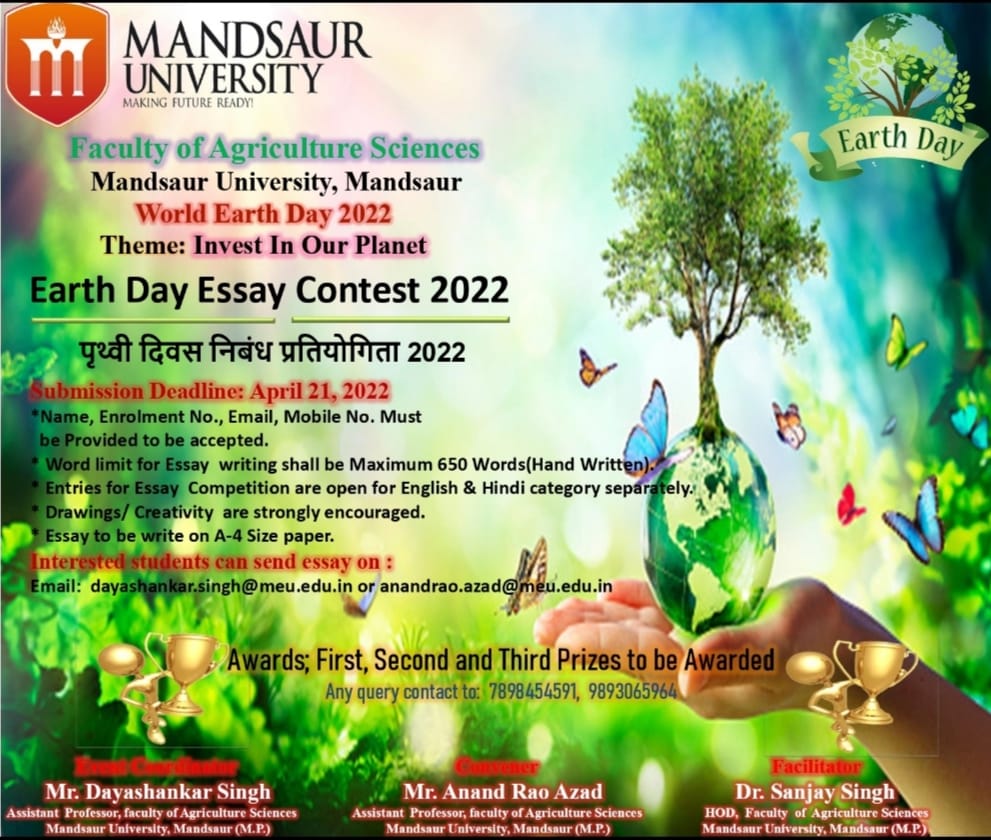 Celebration of  world earth day, 2022 and  theme “Invest in Our planet”