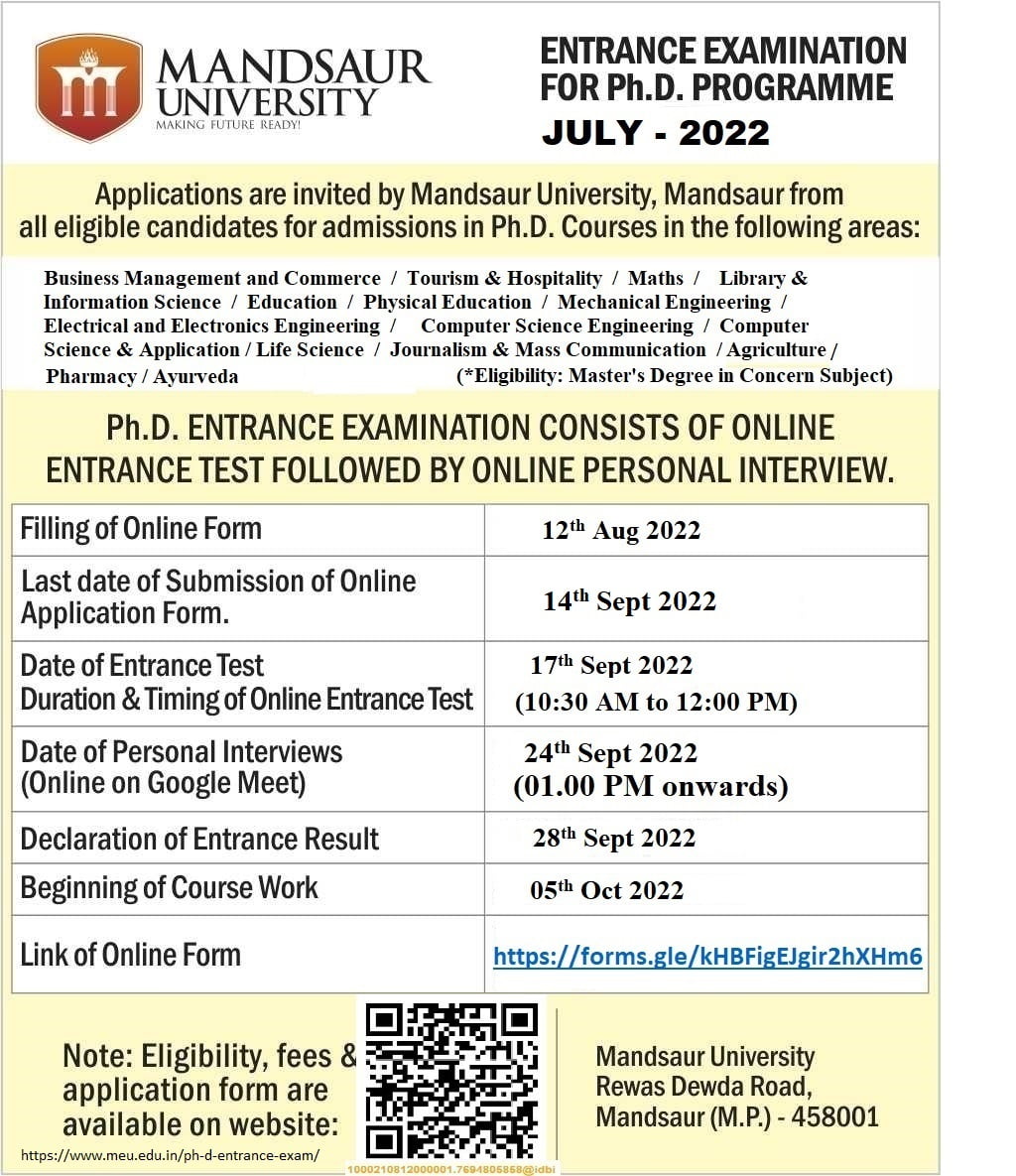 Revised PhD entrance notification July-2022