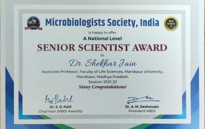 National Level Senior Scientist Award (2022)