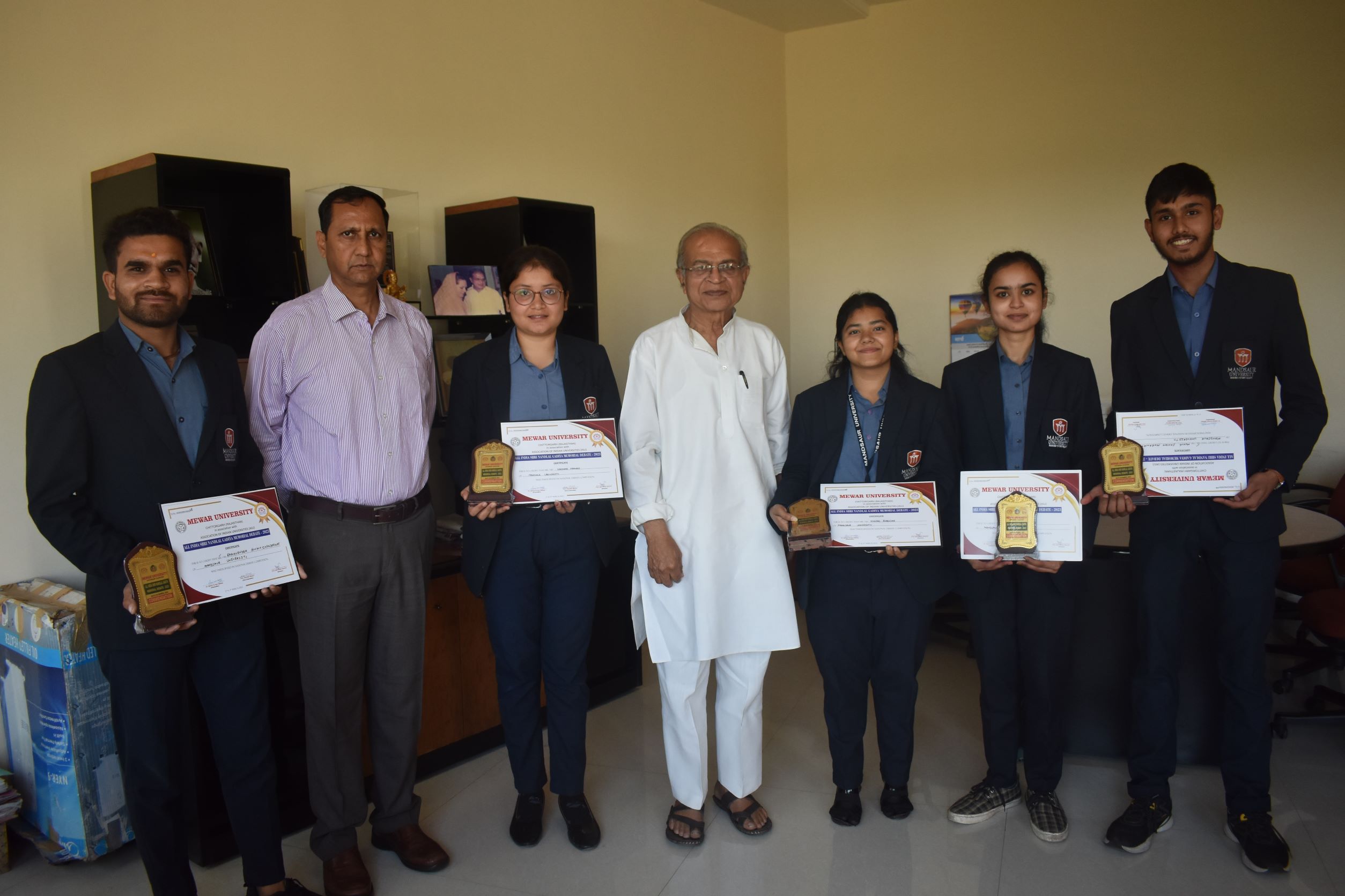 Mandsaur University students participated in All India Level Debate Competition