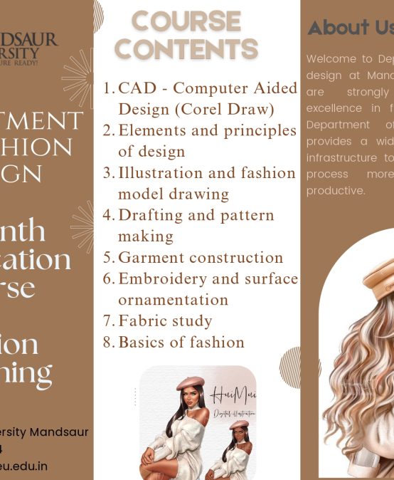 Department of Design 12 Month Certification Course in Fashion Design