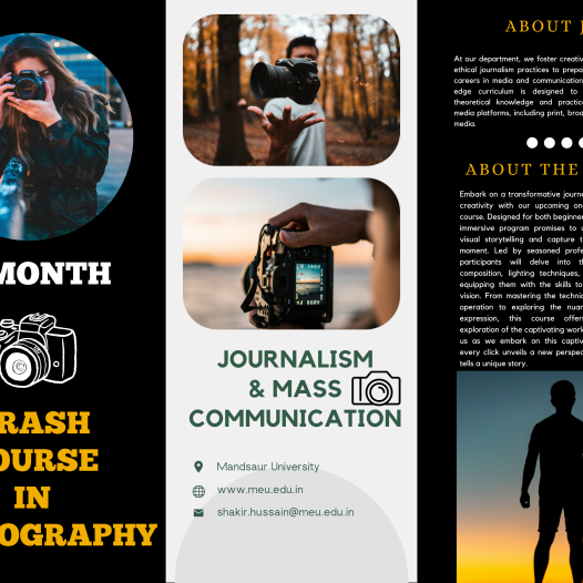 1 Month Value added Course on Photography