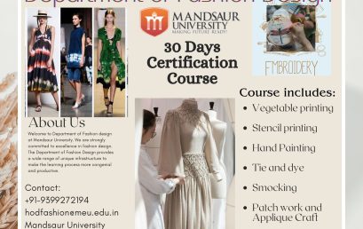 Department of Fashion Design 30 Days Certificate Course